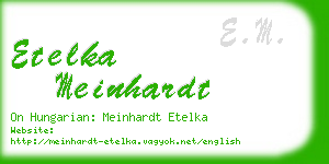 etelka meinhardt business card